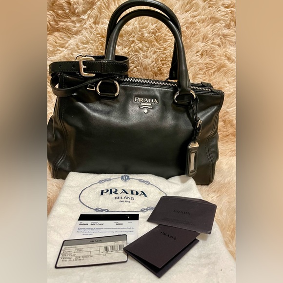 Prada Handbags - Prada Double Zip Convertible Tote - Soft Calf